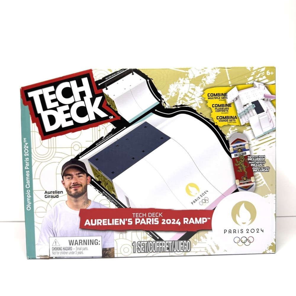 Tech Deck Aurelien Giraud Paris 2024 Ramp Set Signature Fingerboard New